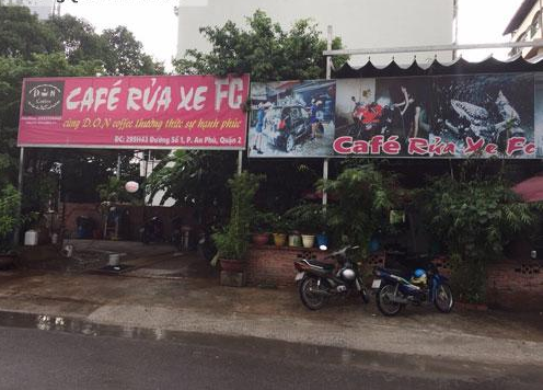 Sang quán cafe rửa xe FC, khu Sông Giòng